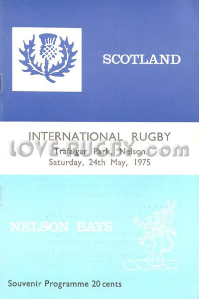 1975 Nelson Bays v Scotland  Rugby Programme